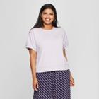 Women's Plus Size Short Sleeve Sweatshirt - Who What Wear Light Purple