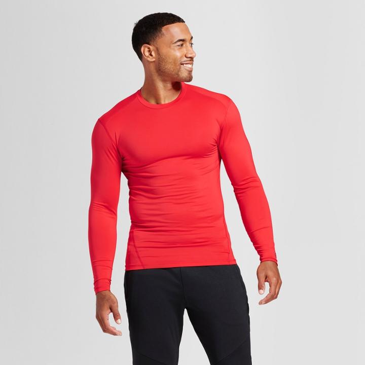 Men's Power Core Compression Long Sleeve Shirt - C9 Champion Scarlet