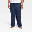 Men's Big & Tall Plaid Flannel Pajama Pants - Goodfellow & Co Navy Blue