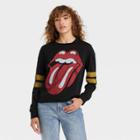Women's The Rolling Stones Varsity Long Sleeve Graphic T-shirt - Black