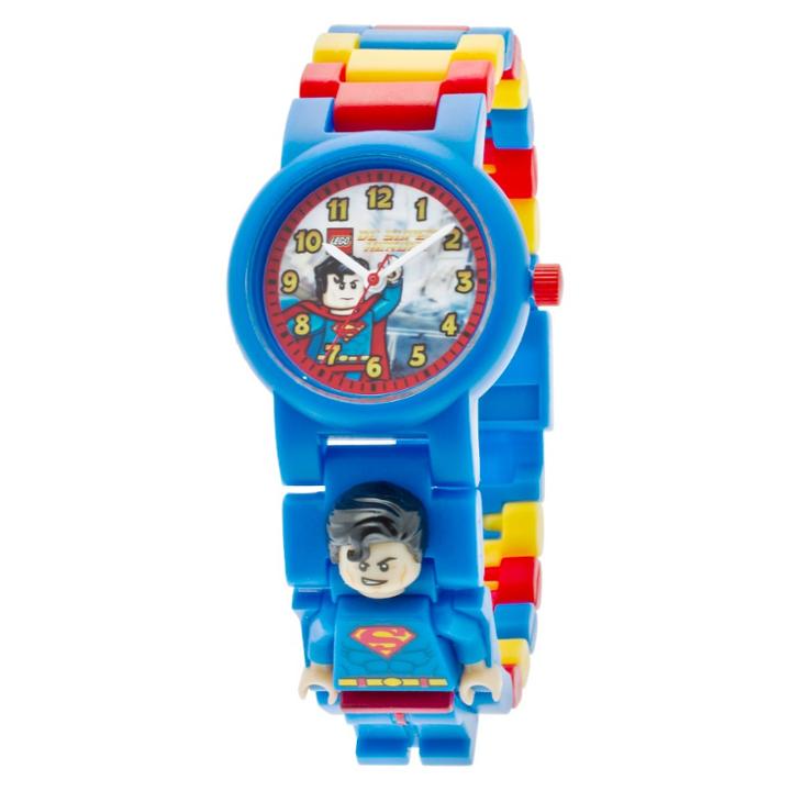 Lego Super Heroes Superman Kids Minifigure Interchangeable Links Watch, Kids Unisex, Blue