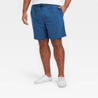 Men's 8.5 Big & Tall Regular Fit Fleece Shorts - Goodfellow & Co Galaxy Blue