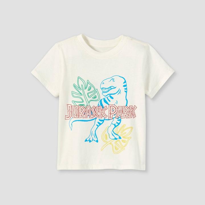 Toddler Boys' Jurassic Park Short Sleeve T-shirt - Cream