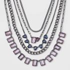 Color Stone Multi-strand Necklace - A New Day Purple