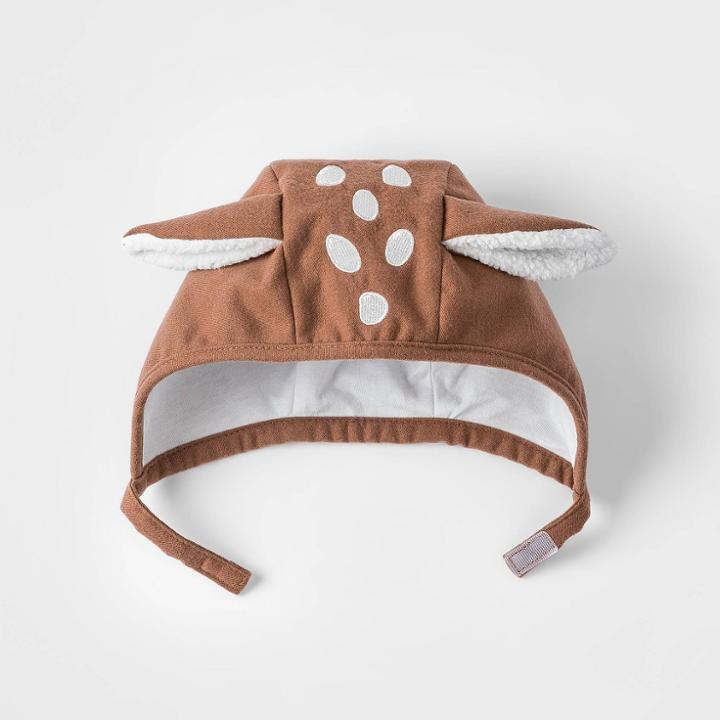 Baby Girls' Critter Bonnet Hat - Cat & Jack Brown Newborn