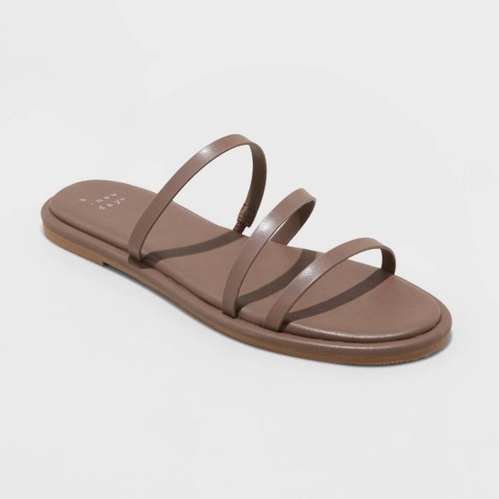 Women's Josie Slide Sandals - A New Day Rosewood
