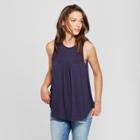 Women's Smocked Tank Top - Universal Thread Navy (blue)