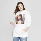 Women's Plus Size Mona Lisa Screen Oversized Sweatshirt - Mighty Fine (juniors') - White