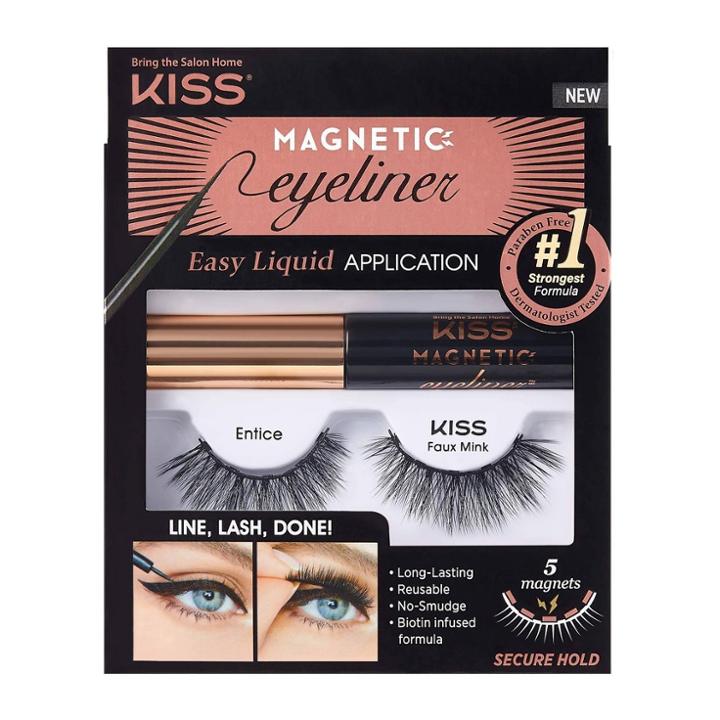 Kiss Nails Kiss Magnetic Eyeliner False Eyelash Starter Kit - Entice