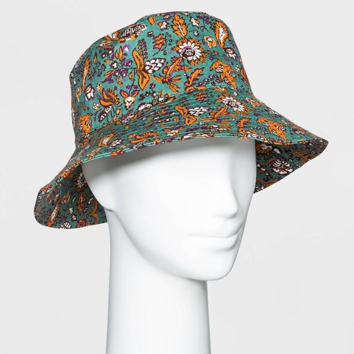 Women's Canvas Bucket Hat - Universal Thread Dark Green