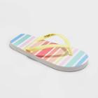 Kids' Sam Striped Slip-on Flip Flop Sandals - Cat & Jack White