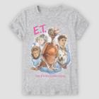 Universal Girls' E.t Short Sleeve Graphic T-shirt - Heather Gray