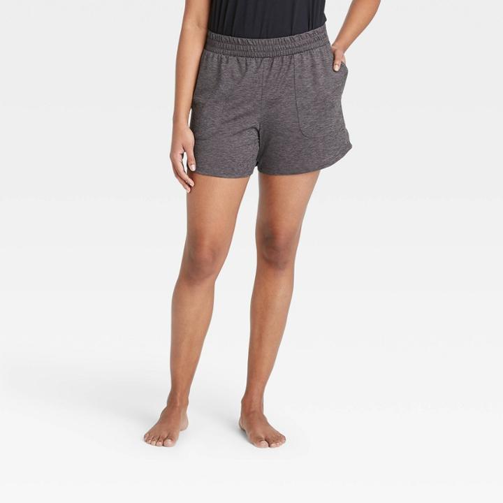 Women's Mid-rise Knit Shorts 5 - All In Motion Dark Gray