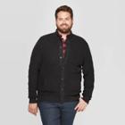 Men's Tall Button-up Mock Neck Sweater - Goodfellow & Co Black