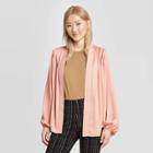 Women's Short Rounded Kimono - A New Day Pink One Size, Women's