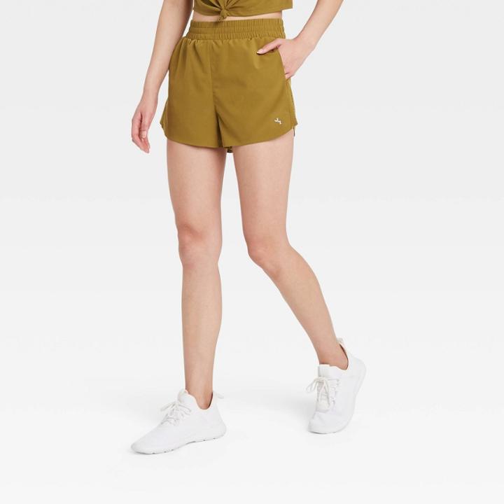 Women's Everyday Shorts With Liner And Side Pockets 2.5 - Joylab Army Green