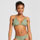 Women's Ribbed Triangle Bikini Top - Mossimo Spring