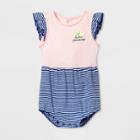 Baby Girls' Hello Sunshine Striped Romper - Cat & Jack Pink Newborn, Girl's