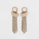 Sugarfix By Baublebar Pearl And Crystal Statement Drop Earrings - Gold