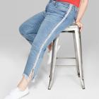 Women's Plus Size Straight High-rise Jeans With Side Zippers - Wild Fable Light Wash