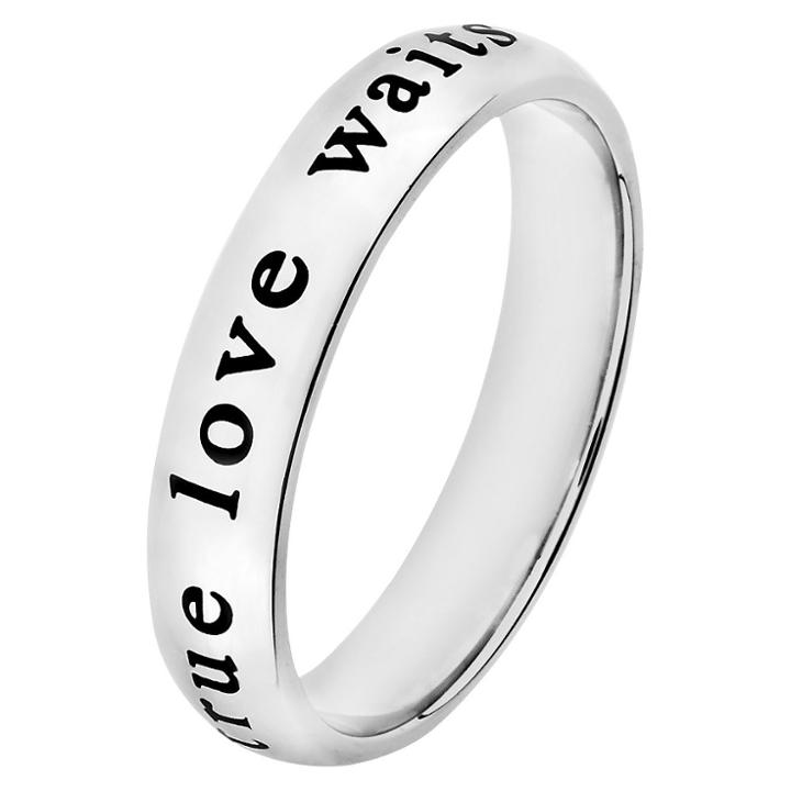 Elya 'true Love Waits' Stainless Steel Ring,