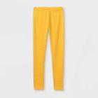 Girls' Heart Leggings - Cat & Jack Mustard Yellow