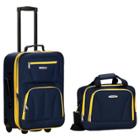 Rockland Fashion 2pc Softside Carry On Luggage Set - Navy, Blue
