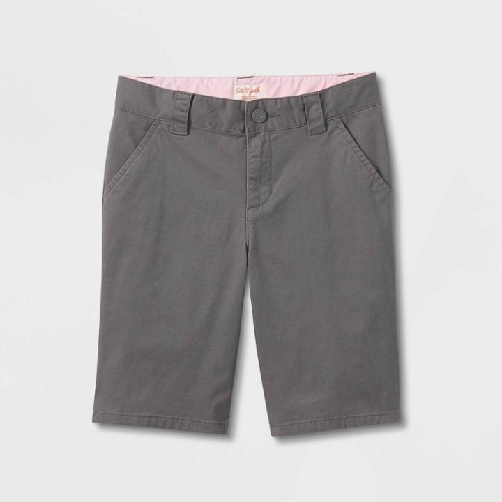 Girls' Uniform Chino Shorts - Cat & Jack Gray