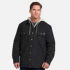 Dickies Men's Relaxed Fit Hooded Shirt Jacket - Black