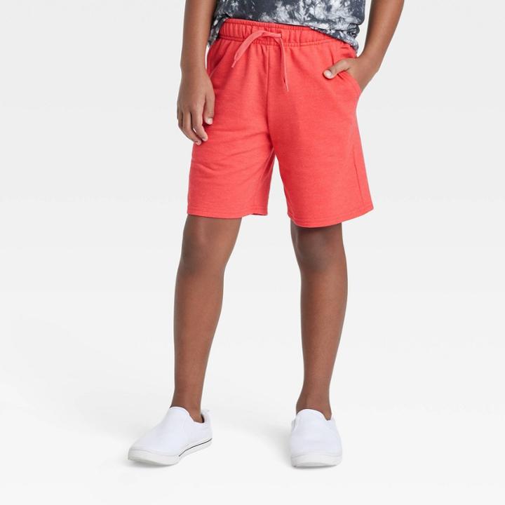 Boys' Pull-on 'at The Knee' Knit Shorts - Cat & Jack Red