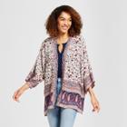 Women's Border Print Kimono - Knox Rose Ivory