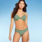 Women's Light Lift Ruffle Bikini Top - Shade & Shore Wasabi Green