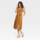 Women's Ruffle Sleeveless Wrap Dress - Universal Thread Yellow