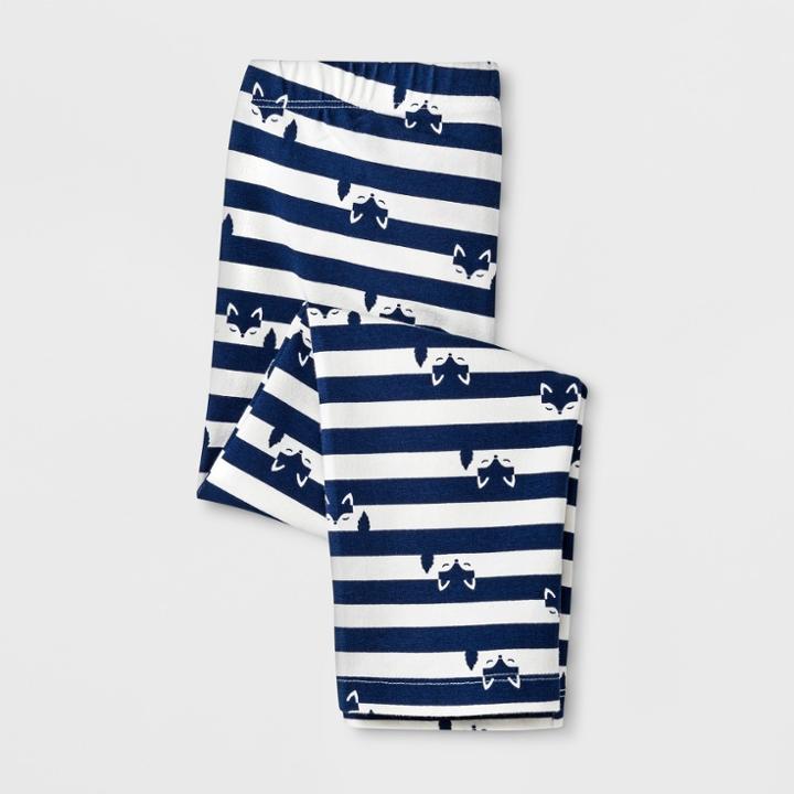 Girls' Favorite Capri Leggings - Cat & Jack Navy/white