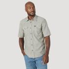 Wrangler Short Sleeve Regular Fit Button-down Shirt - Gray