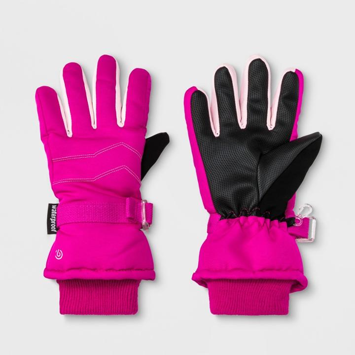 Girls' Ski Gloves - C9 Champion Pink
