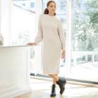 Women's Balloon Long Sleeve Sweater Dress - Prologue Cream