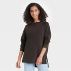 Women's Fleece Tunic Sweatshirt - Universal Thread Dark Gray