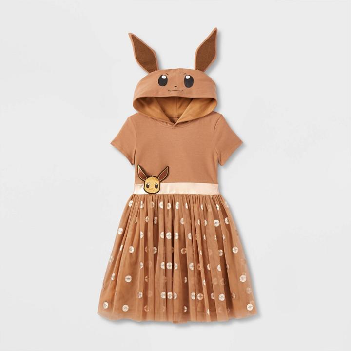 Pokemon Girls' Pokmon Eevee Cosplay Dress - Brown