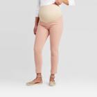 Maternity Crossover Panel Skinny Cropped Jeans - Isabel Maternity By Ingrid & Isabel Pink