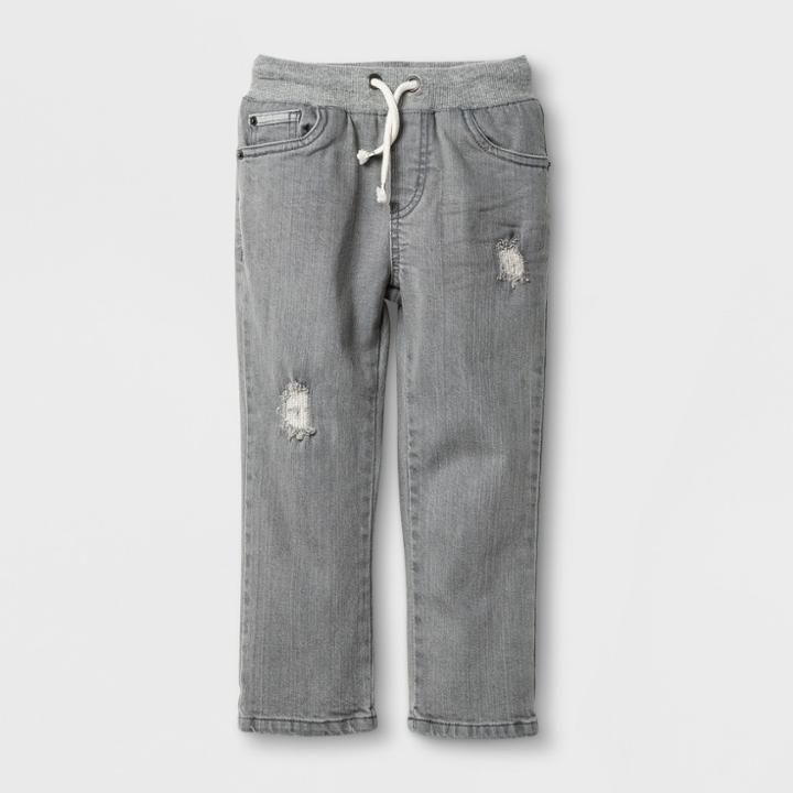 Toddler Boys' Straight Rib Jeans Wilkins Cat & Jack Gray