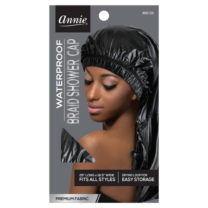 Annie International Annie Max Jumbo Braid Shower Cap - Black, Purple