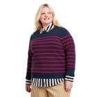Women's Plus Size Stripe Crewneck Sweater - La Ligne X Target Navy/red