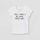 Toddler Girls' Love Freely Short Sleeve T-shirt - Cat & Jack White