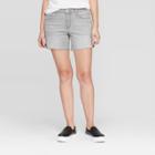 Women's Mid-rise Boyfriend Jean Shorts - Universal Thread Gray Wash