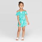 Toddler Girls' Fruit Printed Romper - Cat & Jack Green