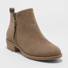 Women's Dylan Laser Cut Ankle Bootie - Universal Thread Green Olive