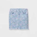 Girls' Floral Print Jean Skirt - Cat & Jack Xxl,