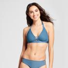 Women's Ribbed Bralette Bikini Top - Mossimo Airy Blue