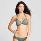 Women's Shell Push-up Laser Cut Bikini Top - Shade & Shore Olive